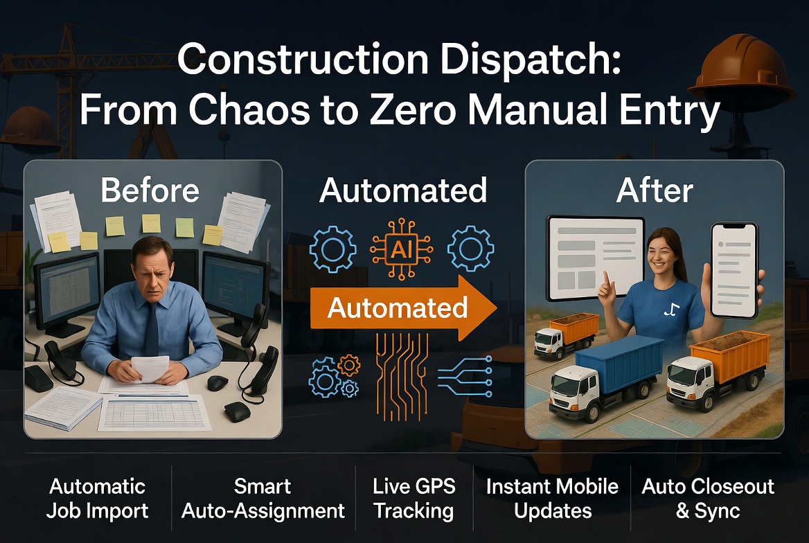 construction dispatch automation before after