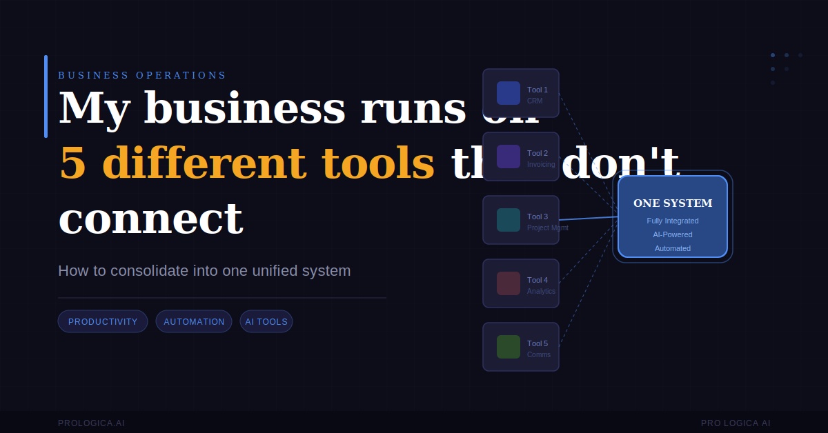 My business runs on 5 different tools that don't connect