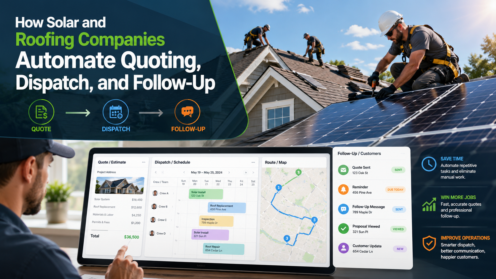 Solar and roofing automation in action