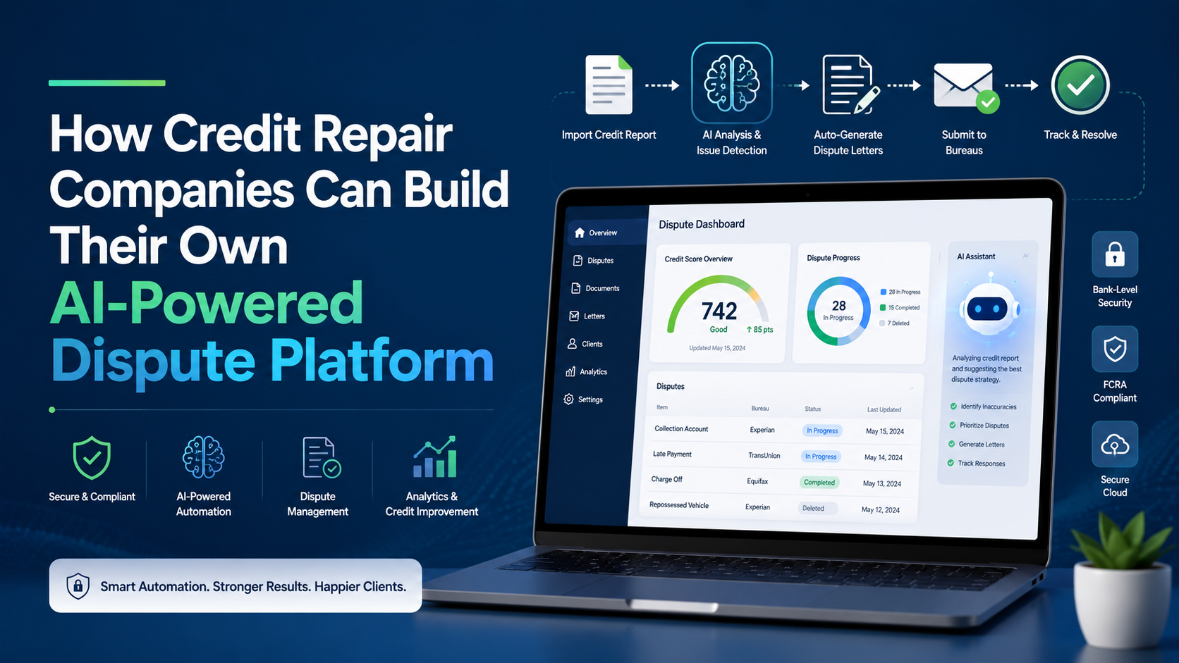 AI powered dispute management platform dashboard