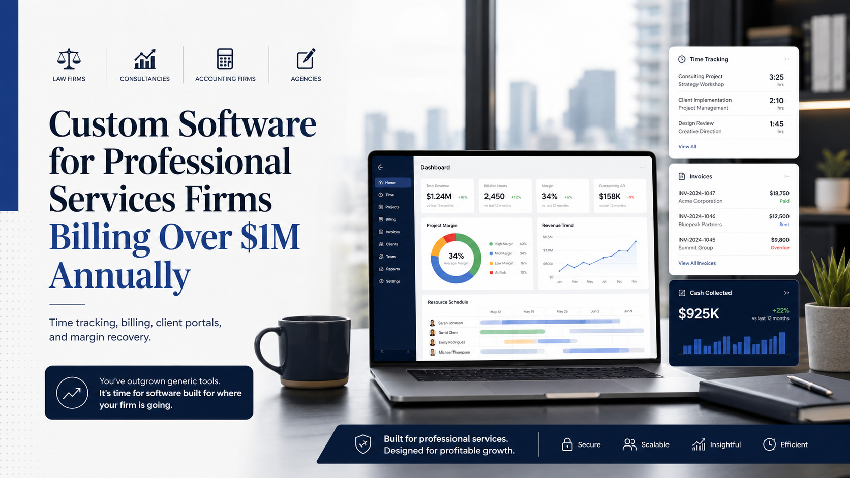 Custom software for professional services firms